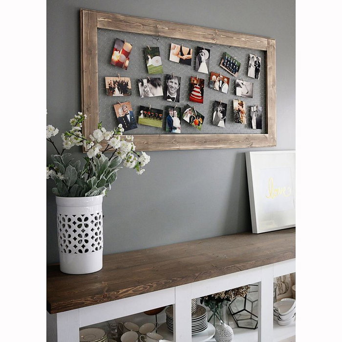 Wallity Colgador de Fotos de Madera RAF135 Marrón 100 x 60 cm